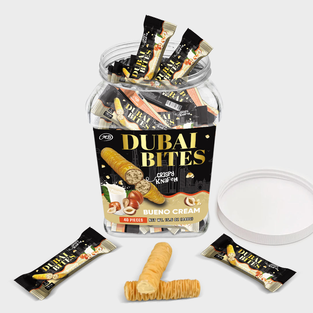 Dubai Bites with Strawberry Cheesecake Cream Crispy Khunafa Kataifi