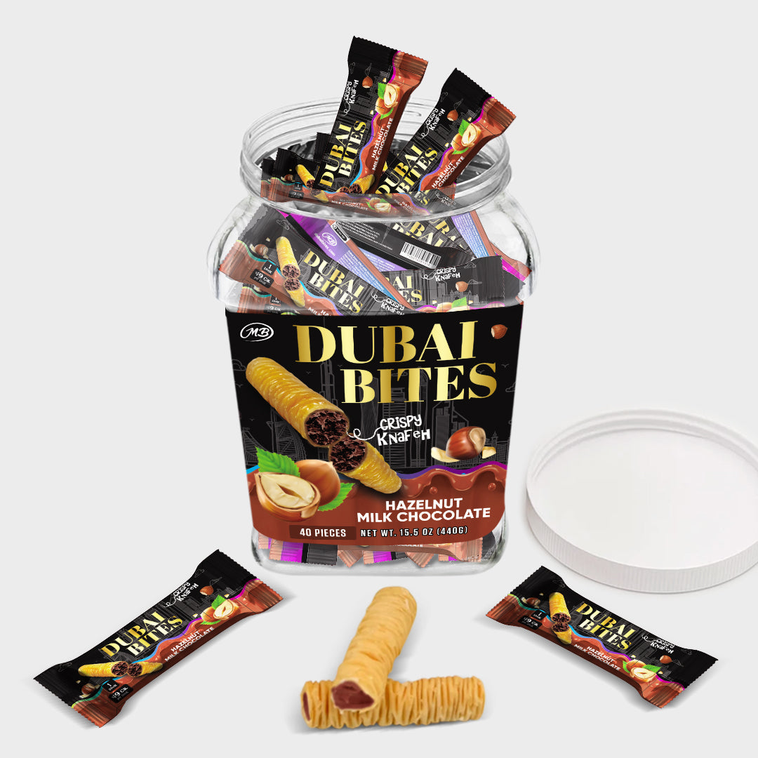 Dubai Bites with Hazelnut Chocolate Cream Crispy Khunafa Kataifi