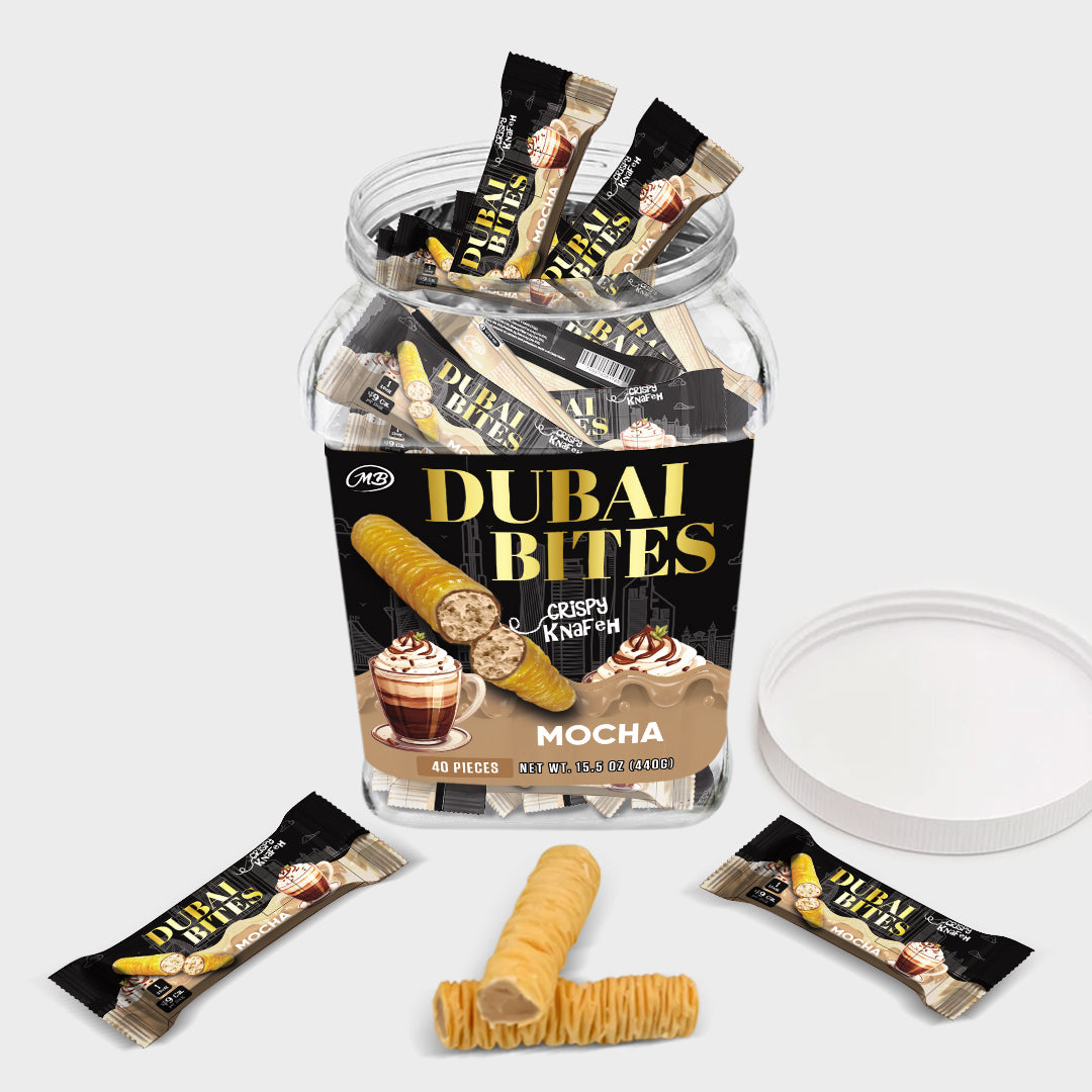 Dubai Bites with Mocha Cream Crispy Khunafa Kataifi
