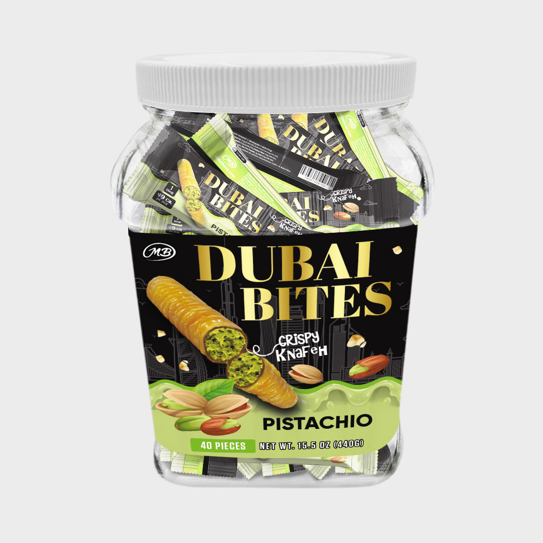 Dubai Bites with Pistachio Cream Crispy Khunafa Kataifi
