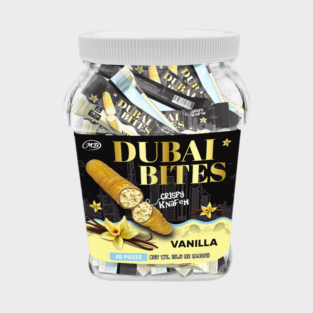 Dubai Bites with Vanilla Cream Crispy Khunafa Kataifi